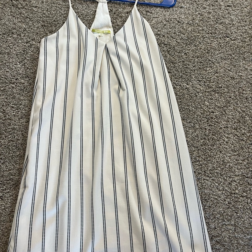 Striped race back dress, size xs.